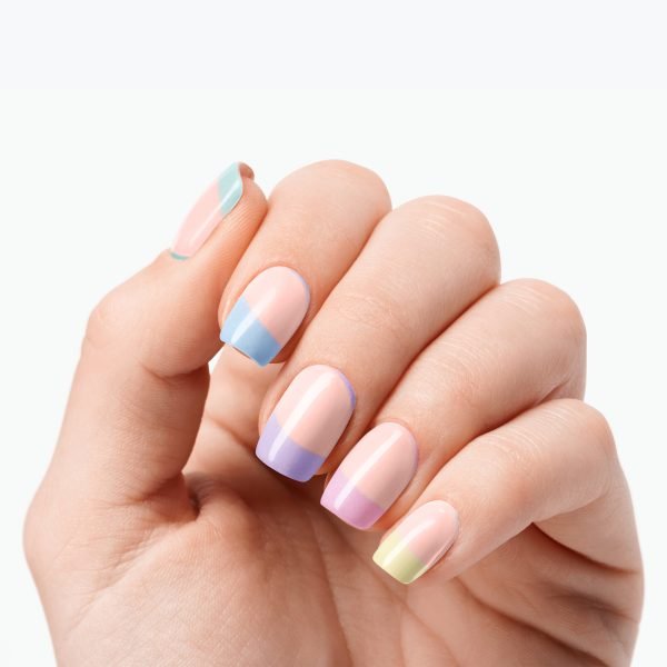 Pastel French Tip Gel Nail Strips