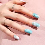 Crystal Blue - Semi-Cured Gel Nail Strips - Image 2