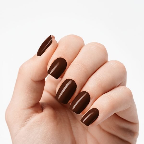 Chocolate Brown Semi-Cured Gel Nail Strips
