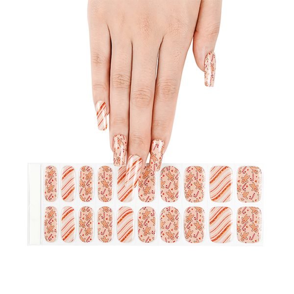 Gingerbread Swirl Gel Nail Strips