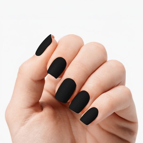 Matte Black Gel Nail Strips