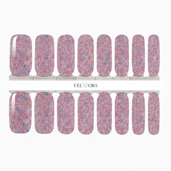Pink Confetti Nail Polish Wraps