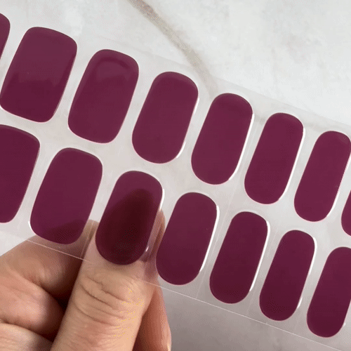 Step 1, prepping the nail and choosing the right size Velvora gel strip