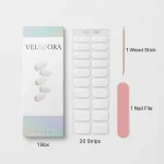 Velvora Gel Nail Strips Starter Kit - 2 Gel Strips, Cuticle Oil & LED UV Lamp - Image 6